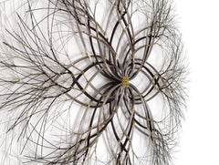 51"x51" Metal Wall Sculpture in Stainless and Bronze #692