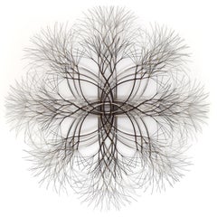 51"x51" Metal Wall Sculpture in Stainless and Bronze #716