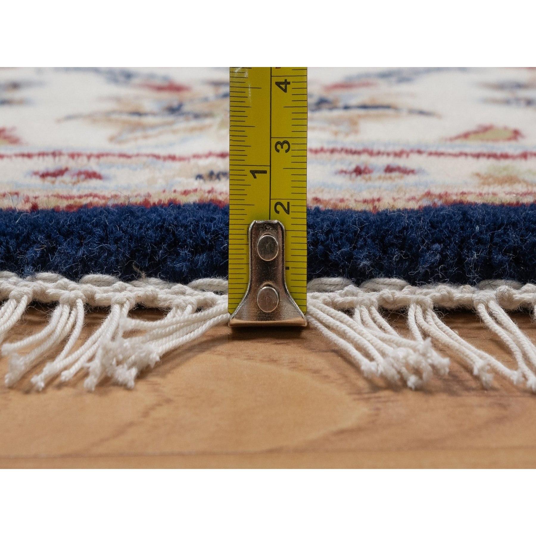 XXI secolo e contemporaneo Tappeto rotondo in lana e seta annodato a mano 5'1 