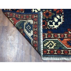 5'1 "x6'8" Tappeto Afghano Ersari Tinture Naturali Piedi d'Elefante Design in Lana Annodato a Mano