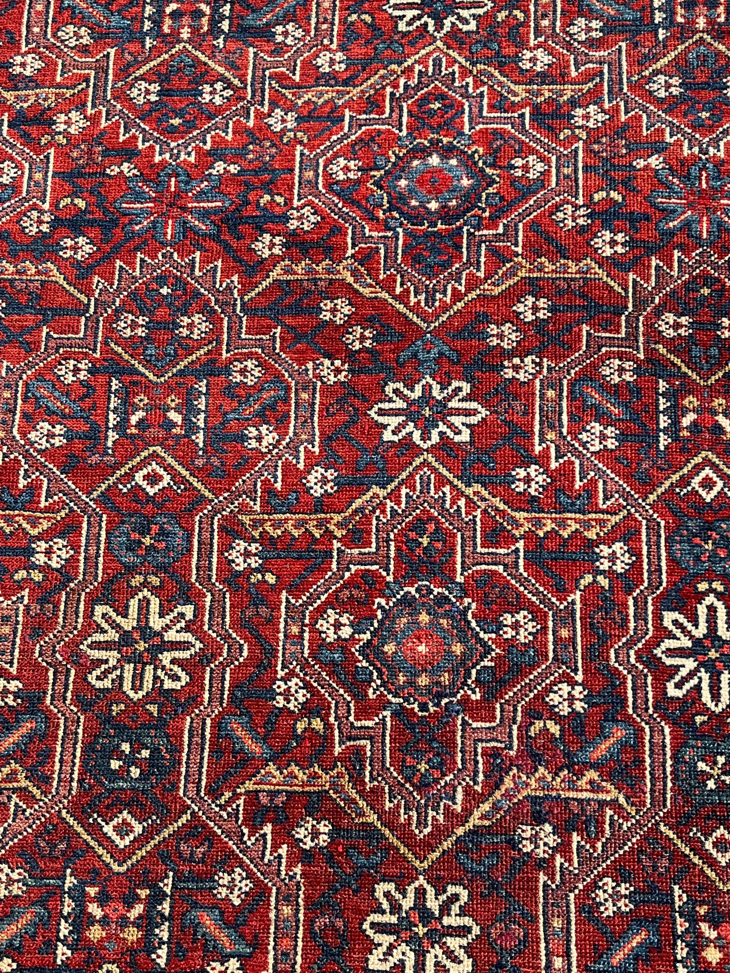 Hand-Knotted Persian Malayer Wool Handknotted Carpet from the Early 20th Century For Sale