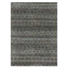 Alfombra Oriental de Lana Pura Anudada a Mano con Motivos Kohinoor Herat Gris Ceniza de 1,5 x 1,7 metros Alfombra Oriental de Lana Pura Anudada a Mano con Motivos Kohinoor Herat Gris Ceniza de 1,5 x 1,7 metros