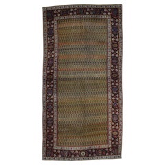 5'1"x9'10" Yellow Antique Persian Bijar Exc Cond Hand-Knotted oriental Rug