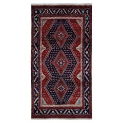 5
1"x9
7" Fire Brick Red, New Persian, Pure Wool Pure Wool Hand Knotted Rug