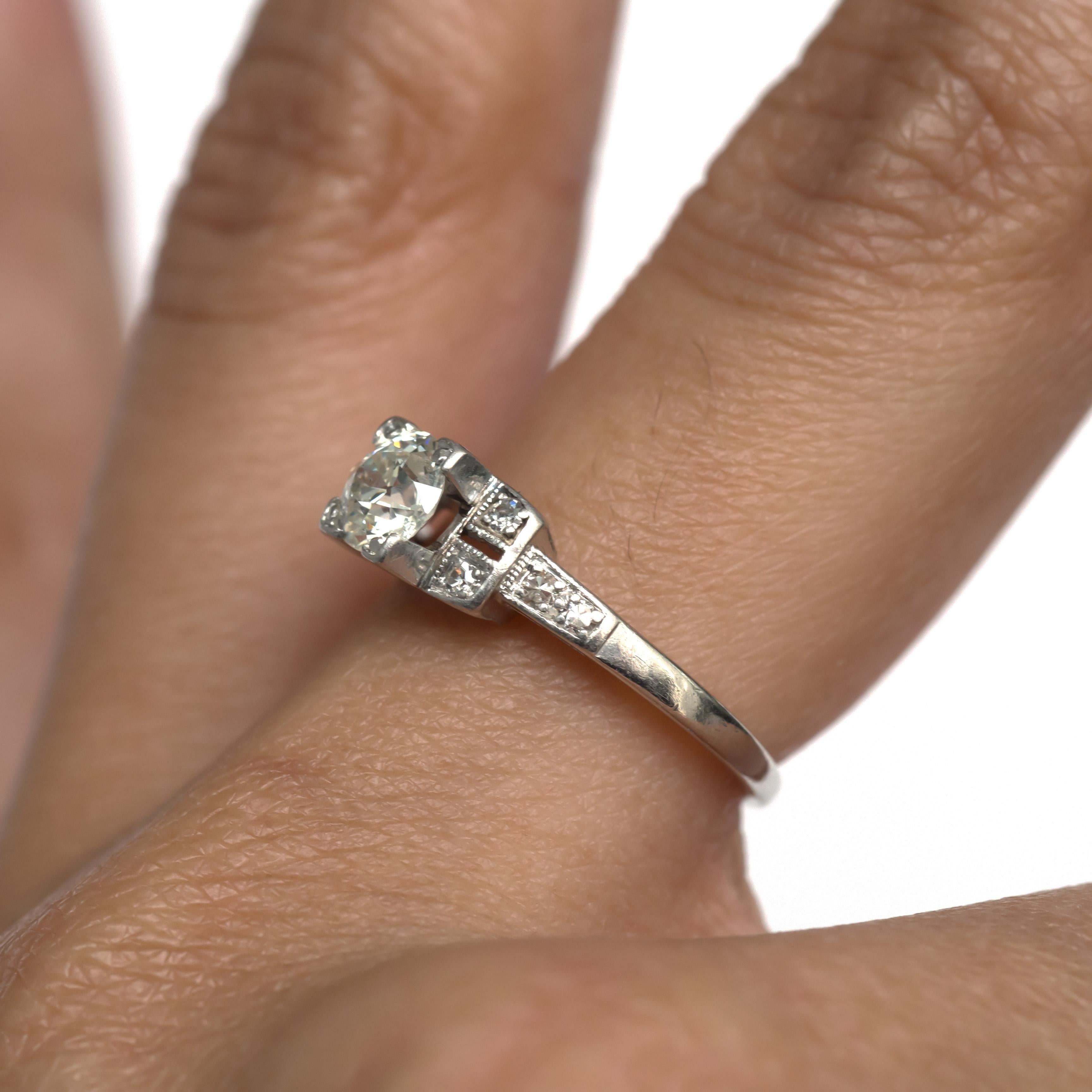 .52 Carat Diamond Platinum Engagement Ring In Good Condition For Sale In Atlanta, GA