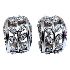 .52 Carat Diamonds Gilt Wide Huggie Hoop Earrings 14 Karat Gold*