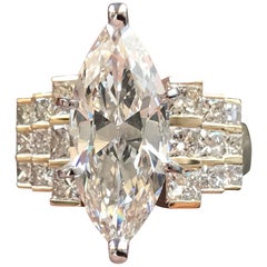 5.2 Carat TW Marquise Diamond Engagement Ring 14 Karat Y