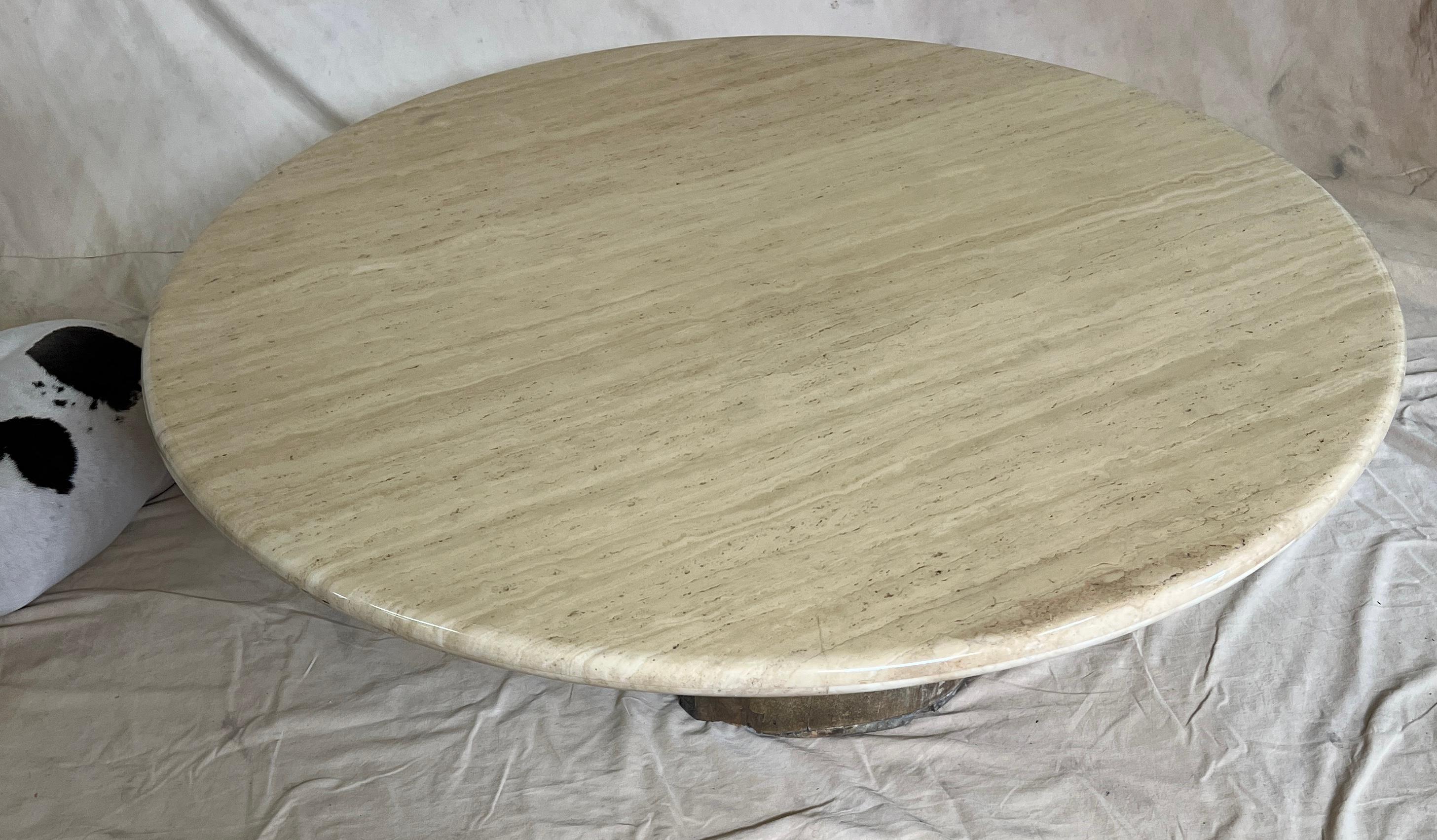 Mesa de cóctel con tapa de granito orgánico de 52