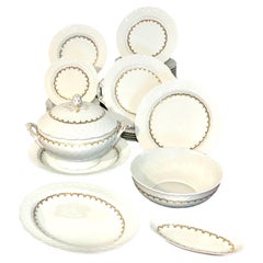 52-Piece Bernardaud Limoges “Rimbaud” Gilt Fine Porcelain Service