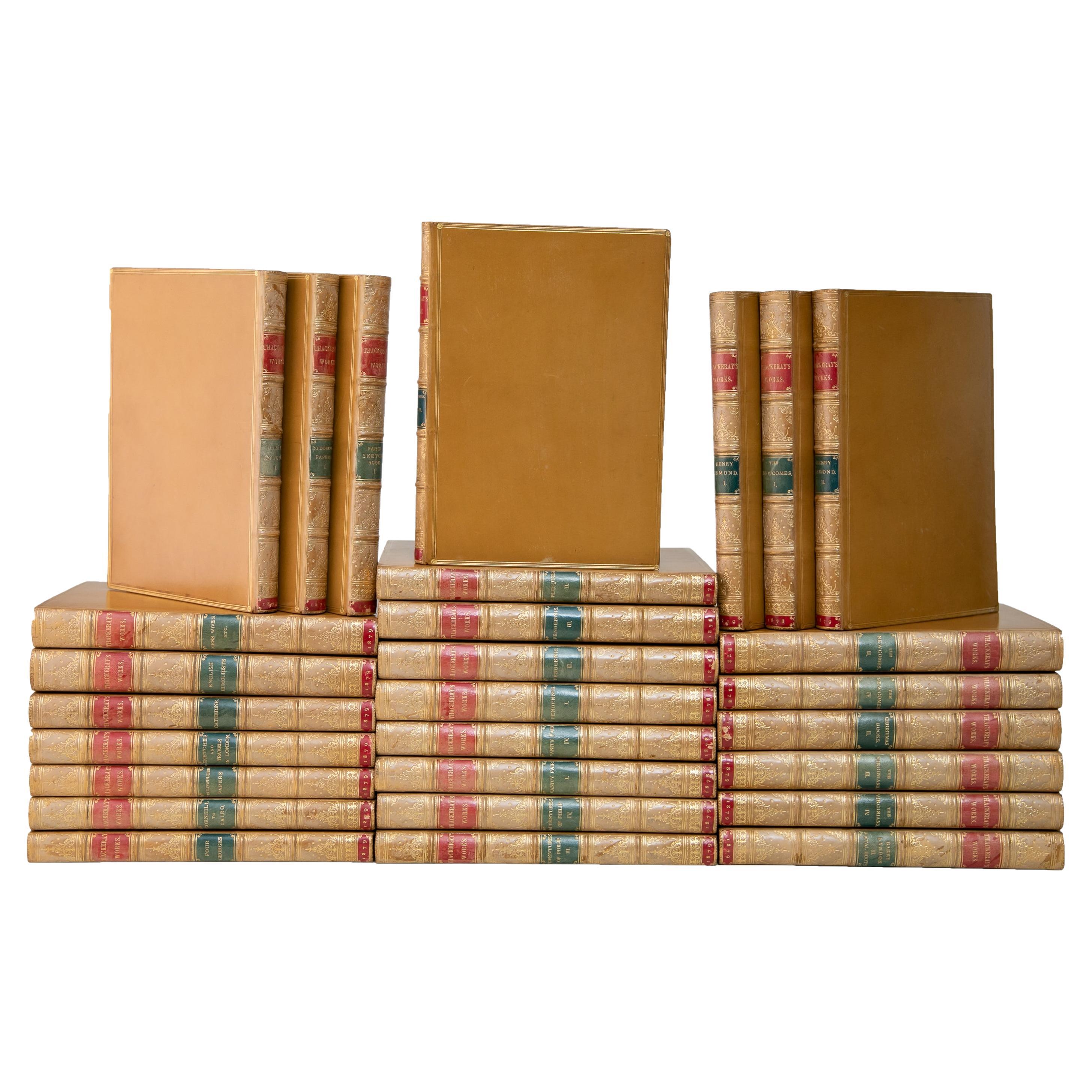 52 volumes. William Makepeace Thackeray, Les œuvres.