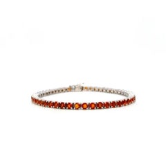 Pulsera de boda con citrino de 5,20 quilates para regalo de mamá en plata de ley
