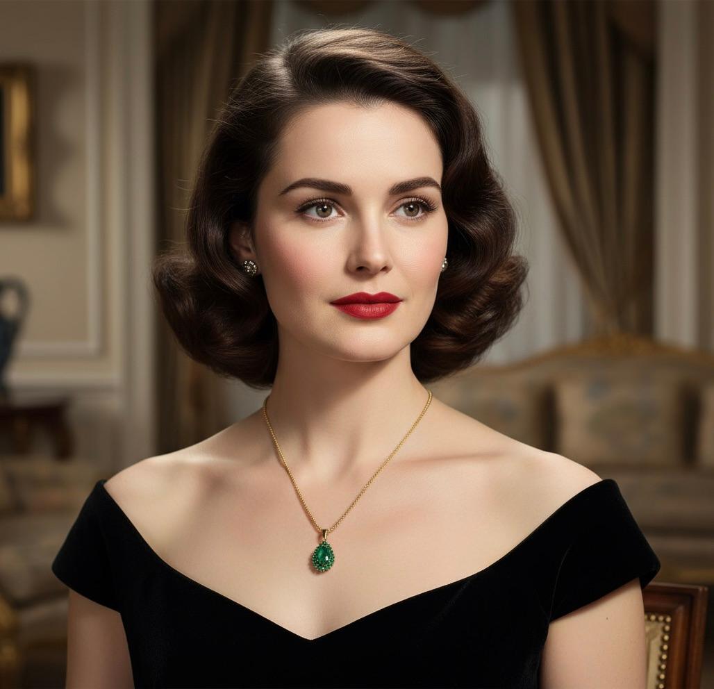 Halskette mit Anhänger, 5,20 Karat kolumbianischer Smaragd Solitär Tropfenanhänger 18K (Zeitgenössisch) im Angebot