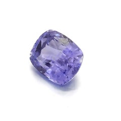 5.20 Carat Natural Cushion Cut No Heat Loose Violet Blue Sapphire Gemstone