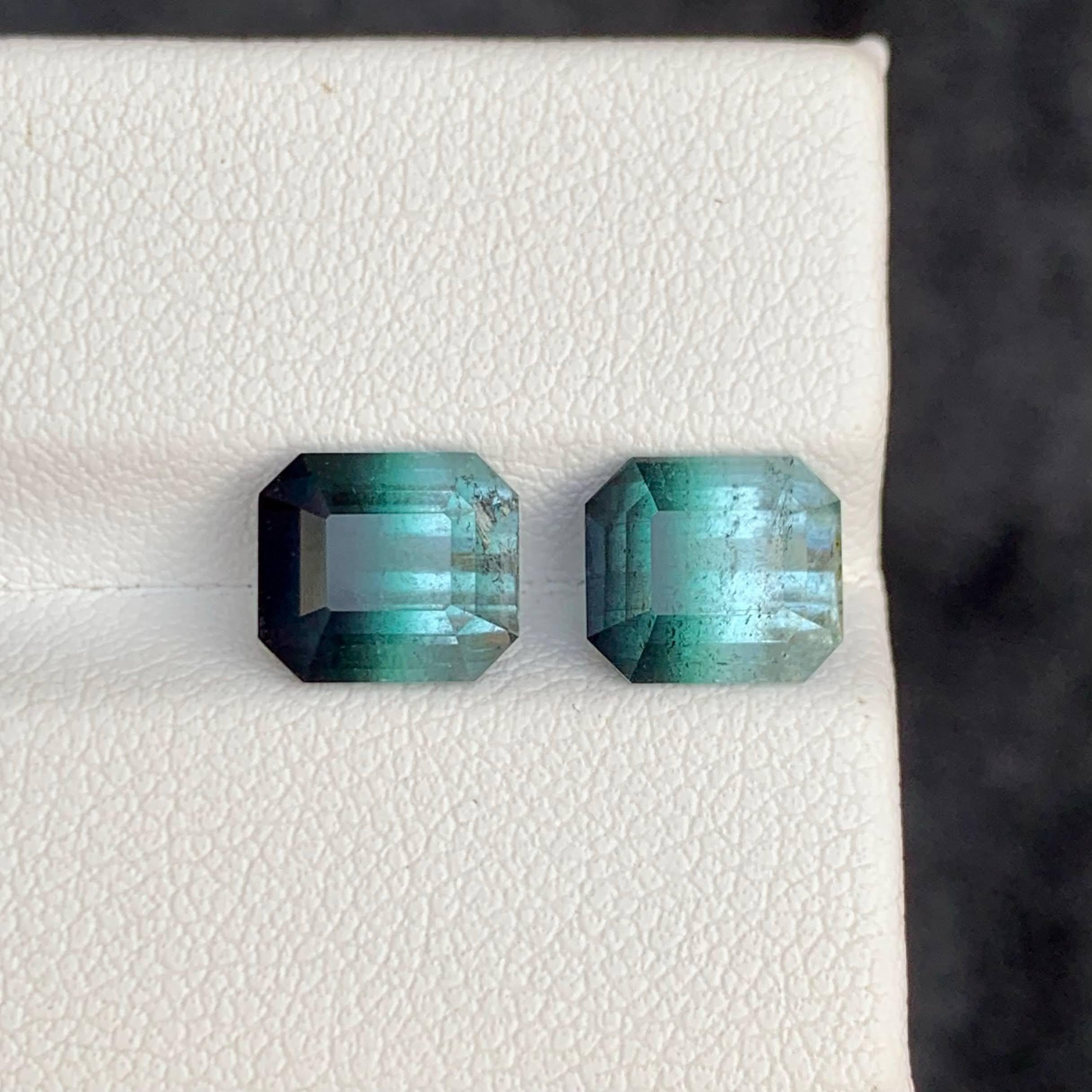 Poids 5,20 carats 
Dimensions 8.1x7.2x5.4mm
Traitement Aucun 
Origine afghane 
Clarity SI
Forme Coupe Émeraude 





Cette paire de tourmalines bicolores naturelles en vrac de 5,20 carats est une démonstration époustouflante de l'art de la nature,