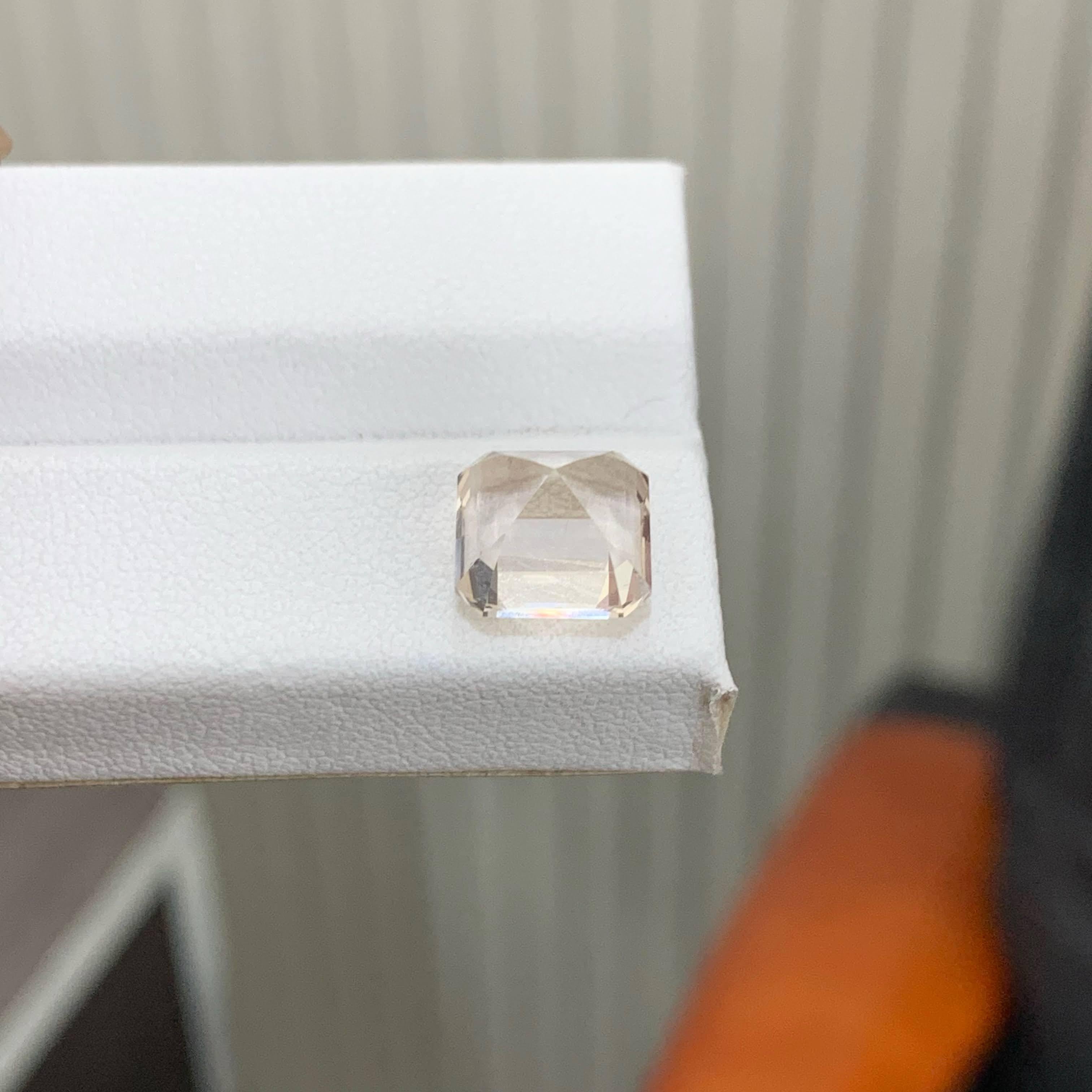 5.20 Carat Natural Loose Quality Topaz Stone Asscher Cut Pakistani Gemstone en vente 5