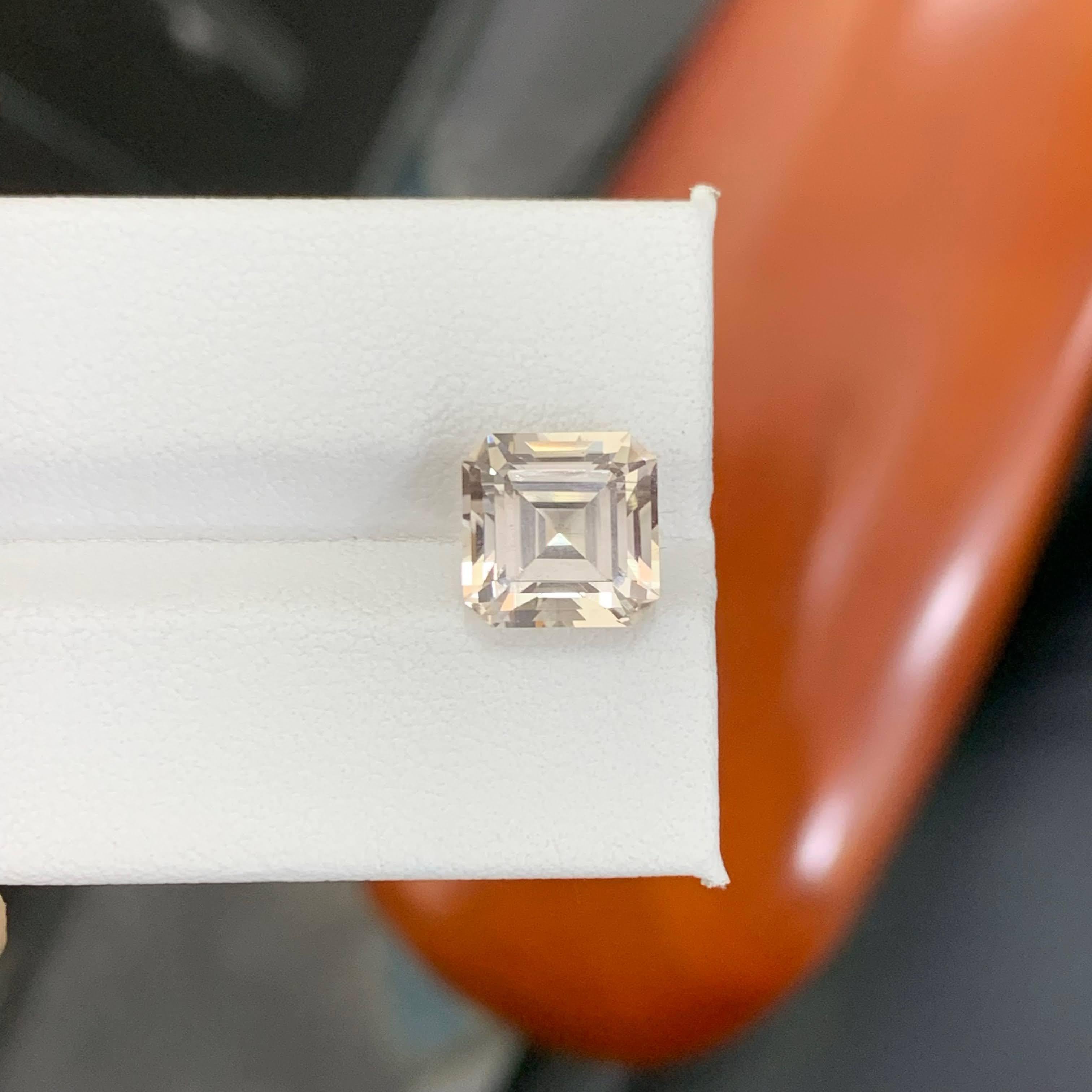 5.20 Carat Natural Loose Quality Topaz Stone Asscher Cut Pakistani Gemstone en vente 2