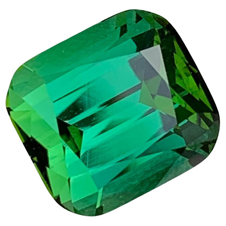 5.20 Carat Natural Loose Splendid Lavish Green Tourmaline Cushion Shape Gemstone