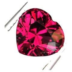 5.20 Carat Natural Pink Umbalite Garnet Heart Cut Loose Gemstone for Ring