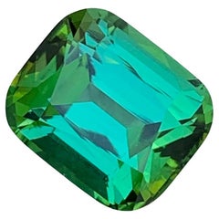 5.20 Carat Pretty Natural Loose Green Lagoon Tourmaline Cushion Shape Gemstone