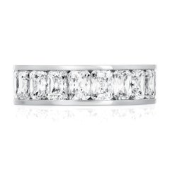 5.20 Carat Radiant Cut Diamond Eternity Band G, SI1 in Channel Set