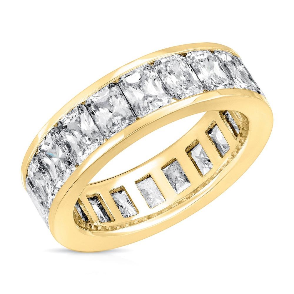 For Sale:  5.20 Carat Radiant Cut Diamond Eternity Band G, SI1 in Channel Set 3