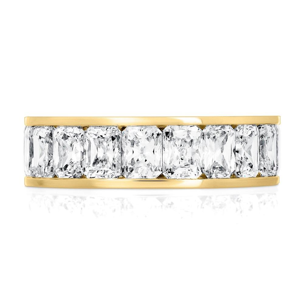 For Sale:  5.20 Carat Radiant Cut Diamond Eternity Band G, SI1 in Channel Set 4