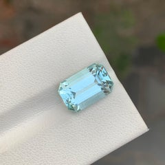 5.20 Carat Stunning Natural Loose Aquamarine Emerald Shape Gemstone