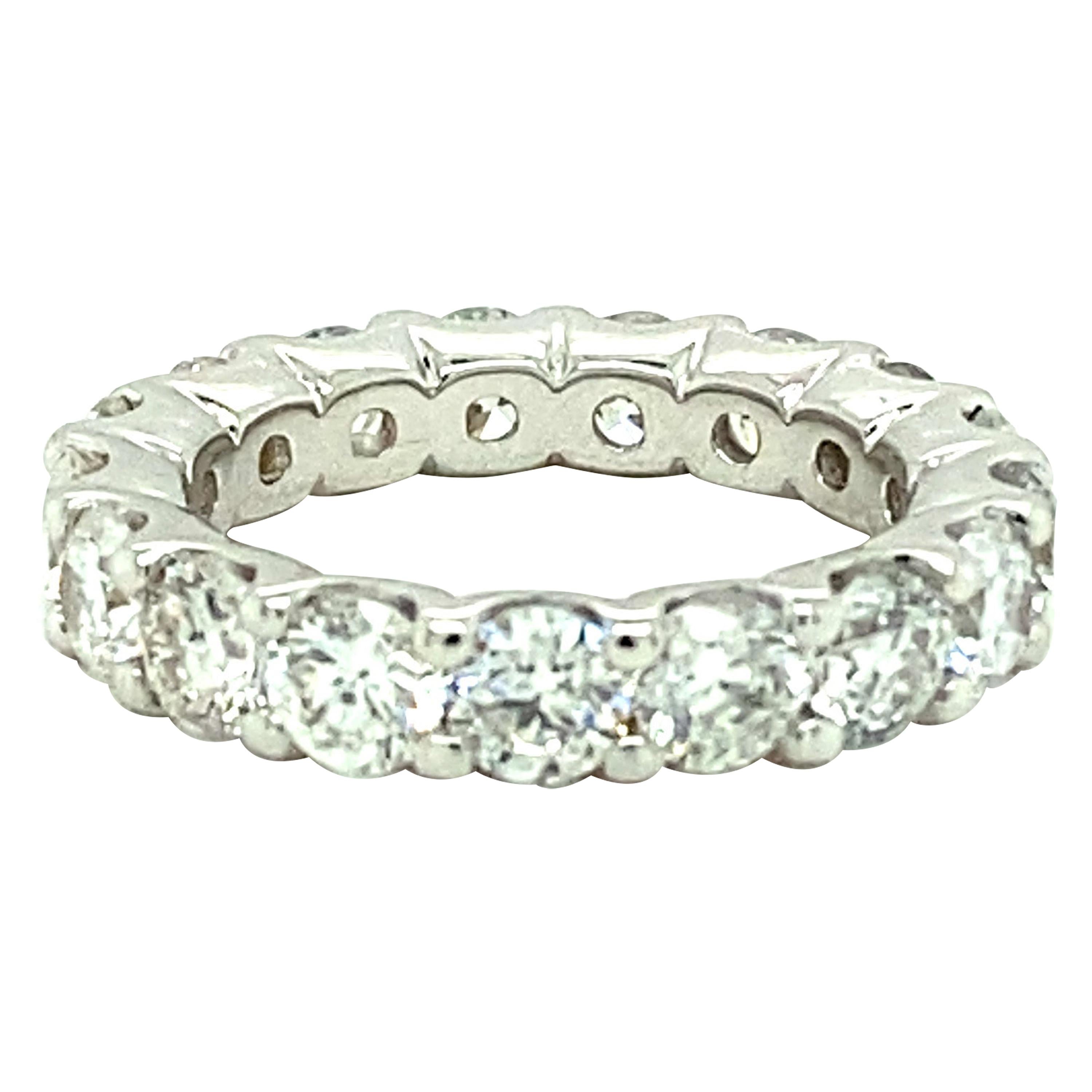 5.20 Ct Diamond Eternity Band Ring in 18kt White Gold