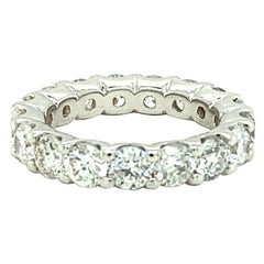 5.20 Ct Diamond Eternity Band Ring in 18kt White Gold