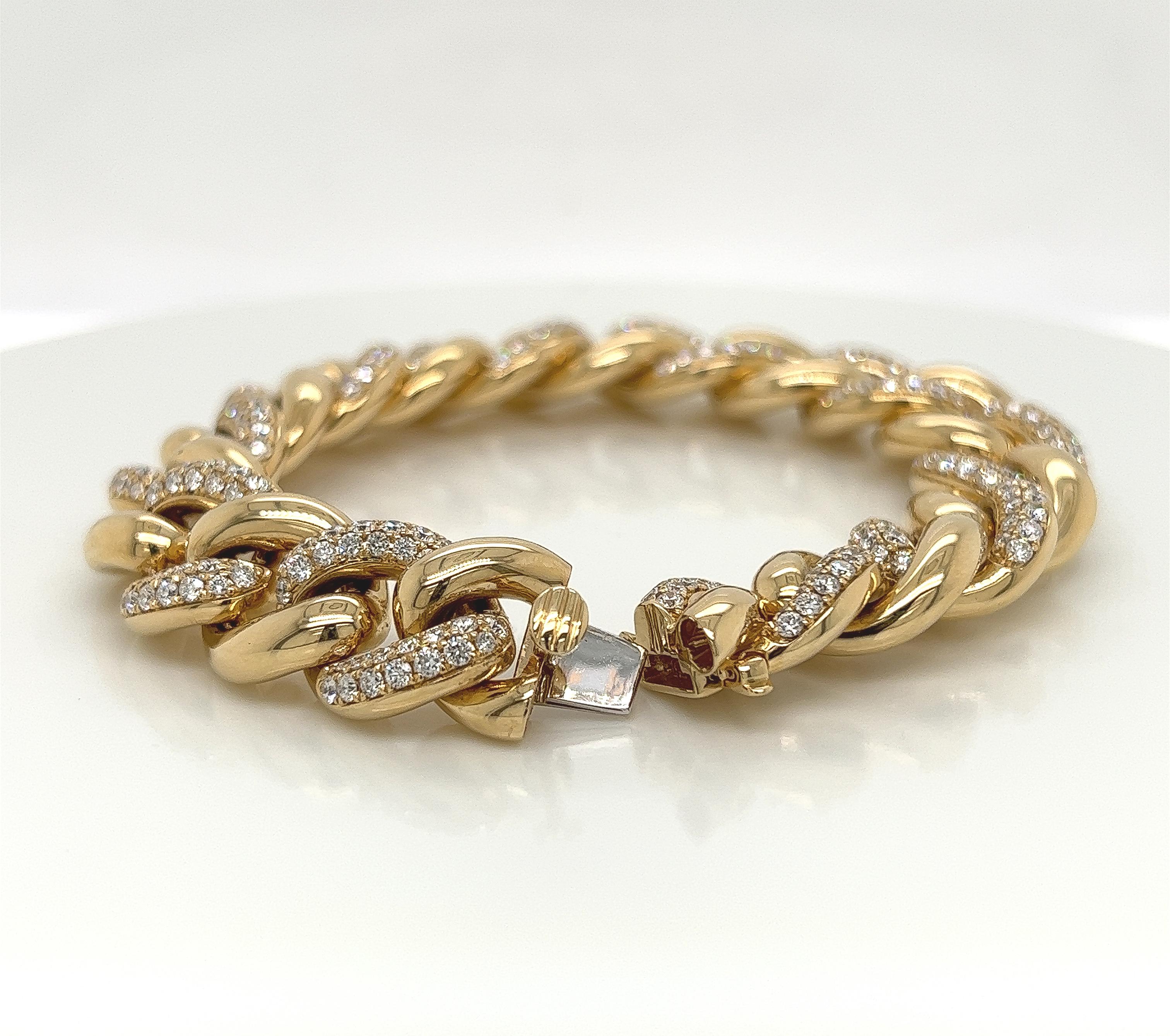 gold iced out bracelet