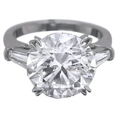 5.21 Carat Round Brilliant Cut Diamond Ring, GIA Certified