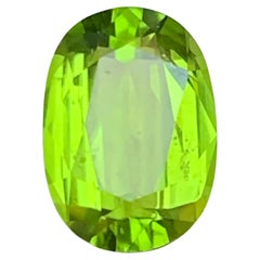 5.21 Carat Vivid Green Natural Peridot, Oval Cut Loose Gemstone from Pakistan