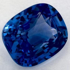 Vivid Blue Sapphire 5.21 Ct Cushion Loose Gemstone (pierre précieuse en vrac)