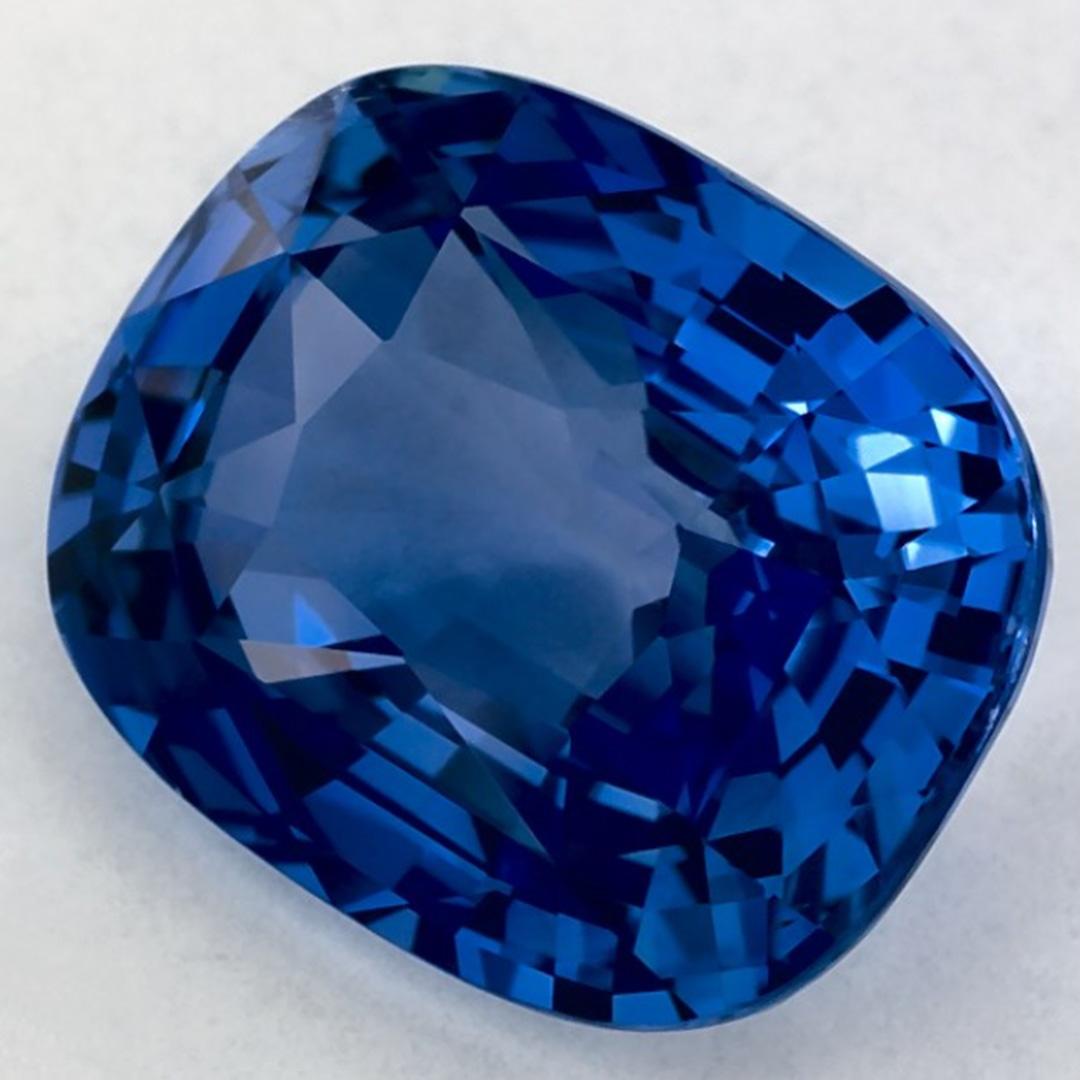 Taglio cuscino 5.21 Ct Blue Sapphire Cushion Loose Gemstone in vendita