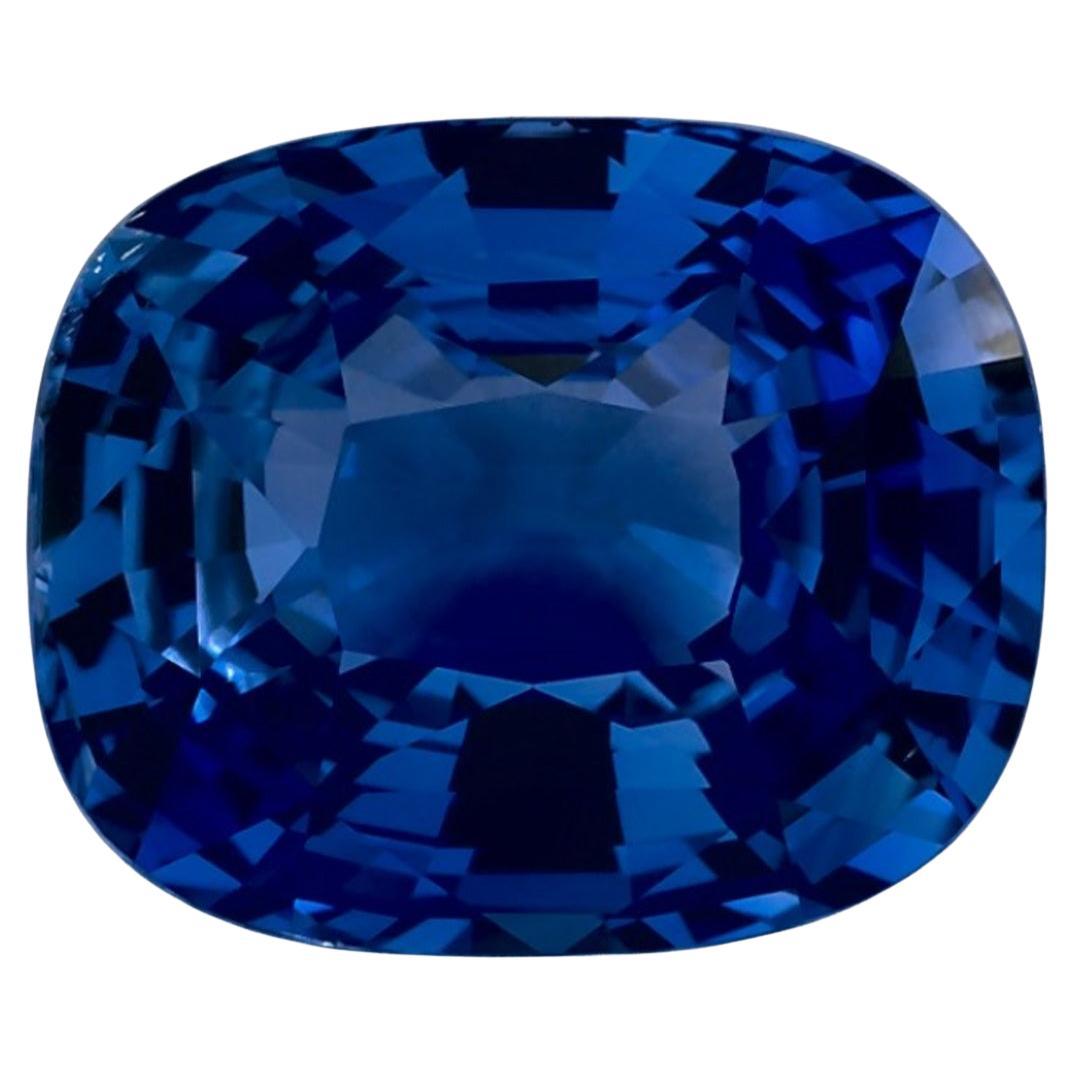 5.21 Ct Blue Sapphire Cushion Loose Gemstone