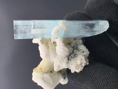 52.14 Gram Beautiful Aquamarine Specimen With Schorl Spray From Skardu, Pakistan