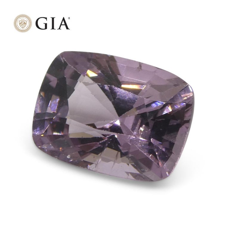 Bague à trois pierres non serties en saphir rose violet non chauffé de 3,11 cara