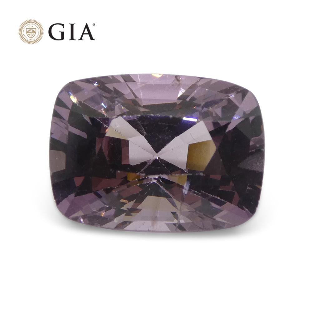 5.21ct Cushion Purple-Pink Spinel GIA Certified  Unheated  For Sale 2
