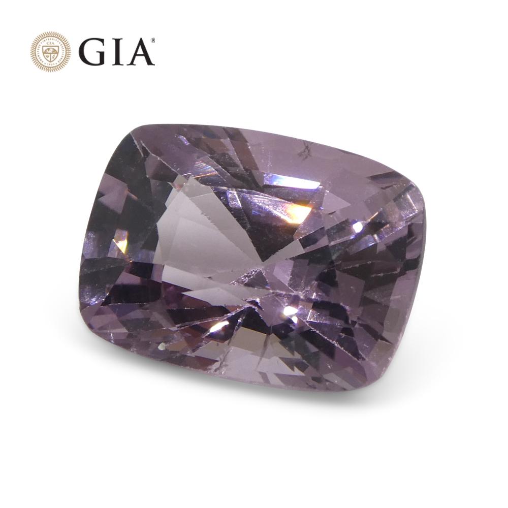 5.21ct Cushion Purple-Pink Spinel GIA Certified  Unheated  For Sale 4