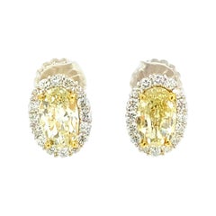 5.22 Carat Canary Diamond Earrings