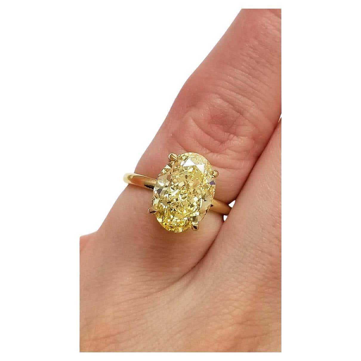 5.22 Carat Natural FIY Oval Modified Brilliant Diamond GIA VVS2 ...