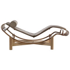 522 Tokyo Chaise Longue in teak di Charlotte Perriand per Cassina
