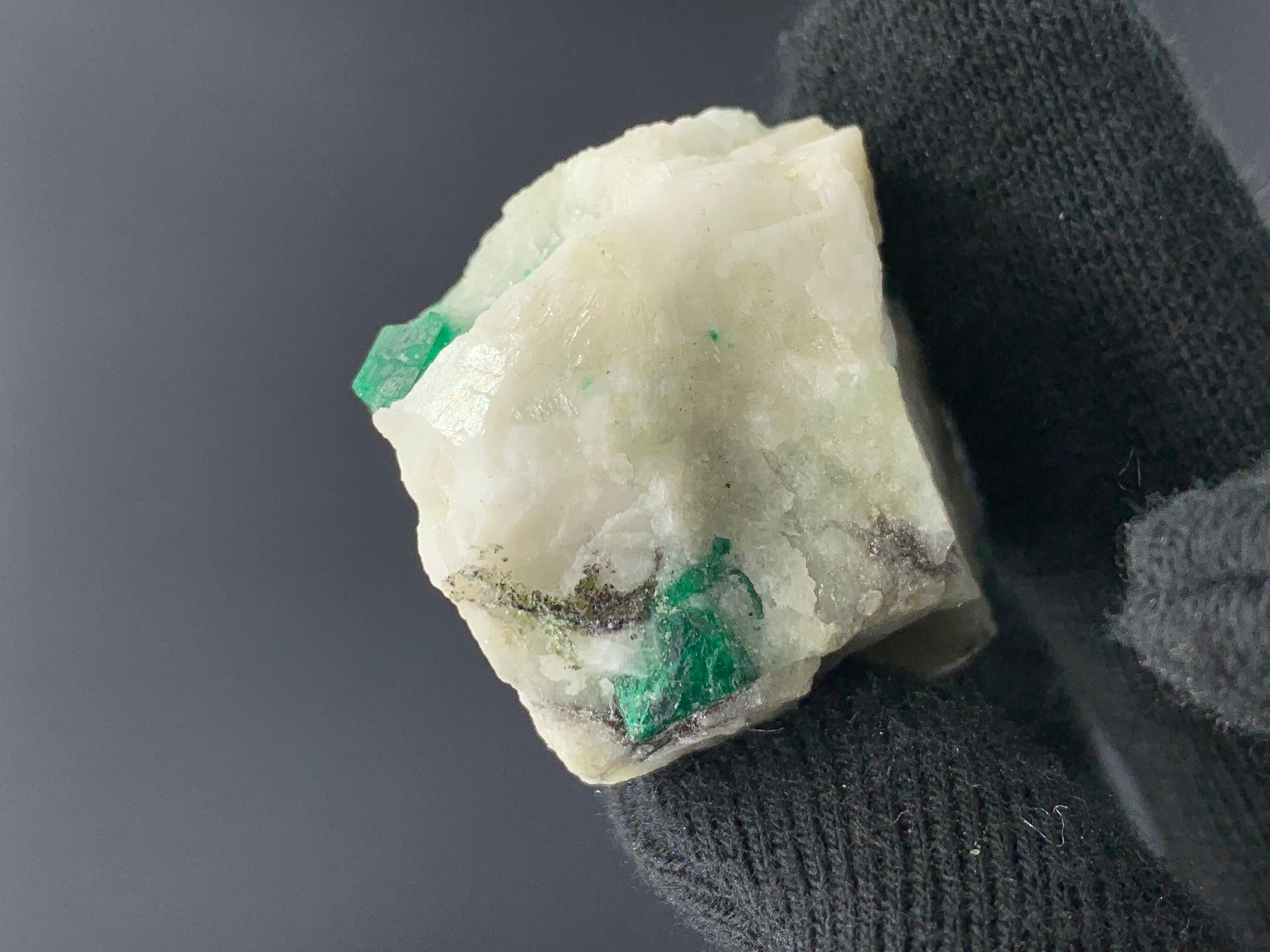 Rock Crystal 52.22 Gram Incredible Emerald Specimen On Matrix From Swat Valley, Pakistan   For Sale