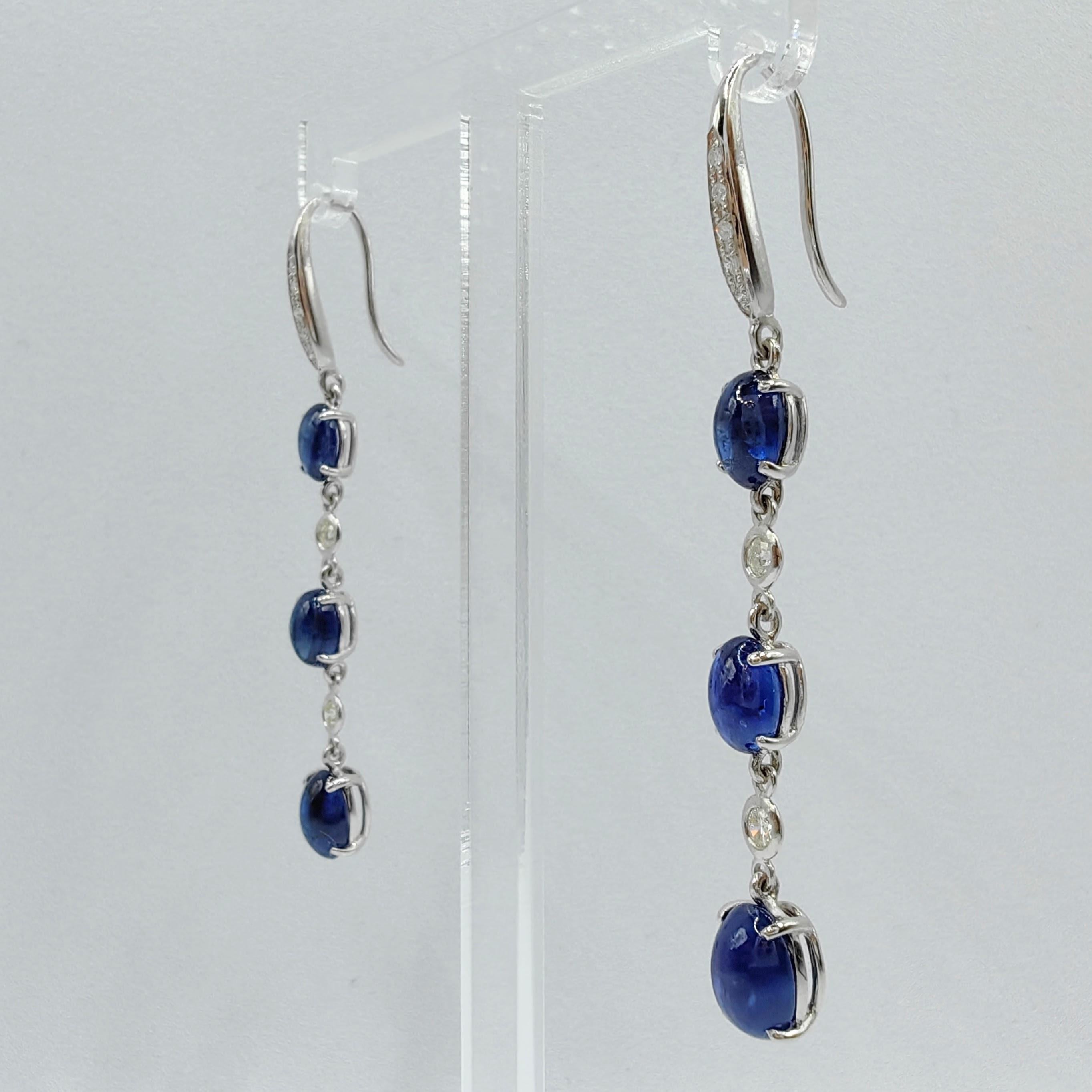 royal blue dangle earrings