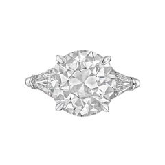 5.22 Carat Old European Brilliant Diamond Engagement Ring