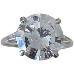 5.23 Carat Round Brilliant Cut Diamond E Color S12 Clarity HRD Certified