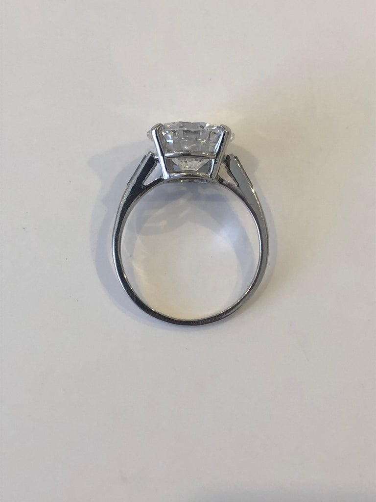 5.23 Carat Round Brilliant Cut Diamond E Color S12 Clarity HRD