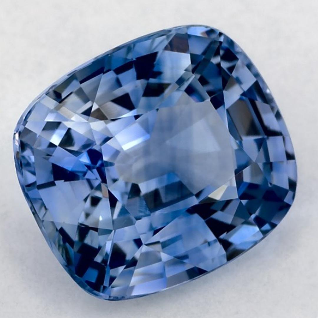 5.23 qt Zafiro Azul Cushion Gema Suelta en Nuevo estado para la venta en Fort Lee, NJ