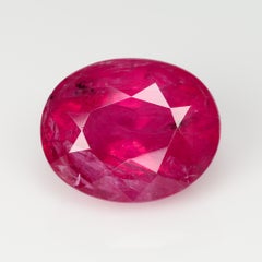 5,23 cts, Espinela ovalada Mahenge rosa vivo