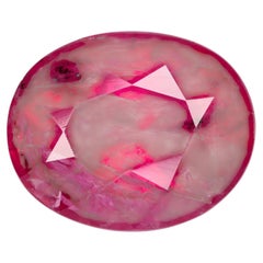 5,23 cts, Espinela ovalada Mahenge rosa vivo